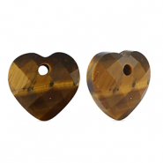 Bedels natuursteen tijgeroog hart Golden brown