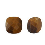 Kralen natuursteen tijgeroog vierkant Golden brown