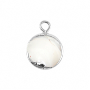 BQ Zoetwater parels bedel round Silver-Natural white