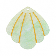 Hangers van resin shell Mint green