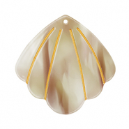 Hangers van resin shell Beige
