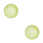 4 mm soft Polaris Elements cabochons "Birthstones" August SS16 shiny Lime green