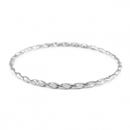 Armbanden van Stainless Steel Roestvrij staal (RVS) twisted Silver