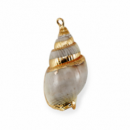 Schelp hanger special Grey-gold