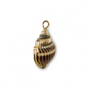 Schelp hanger special Grey brown-gold