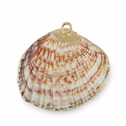 Schelp hanger special Scallop Copper brown-gold