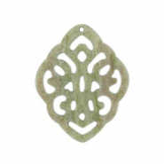 Hangers van resin ruit barok Ash grey-green