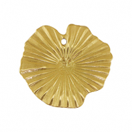 Bedels van Stainless steel Roestvrij staal (RVS) lillypad Gold
