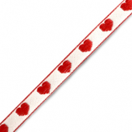 Tekstlint hearts White-red