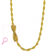 Kettingen van Stainless steel Roestvrij staal (RVS) twisted Gold