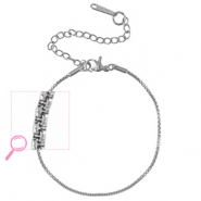 Armbanden van Stainless steel Roestvrij staal (RVS) Silver