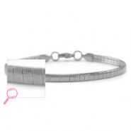 Armbanden van Stainless steel Roestvrij staal (RVS) Silver