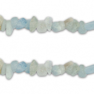 Chipstone kraal aquamarijn Transparent Blue