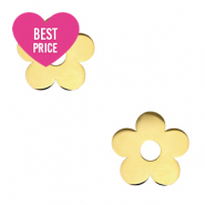 Bedels van Stainless steel Roestvrij staal (RVS) flower Gold