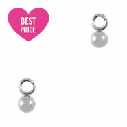 Bedels van Stainless steel Roestvrij staal (RVS) ball 3mm Silver