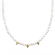 Kettingen van Stainless steel Roestvrij staal (RVS) pearls Gold