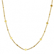 Kettingen van Stainless steel Roestvrij staal (RVS) flower Gold