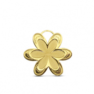 Bedels van Stainless steel Roestvrij staal (RVS) flower Gold