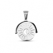 Bedels van Stainless steel Roestvrij staal (RVS) rotate sun Silver