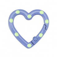 Gekleurde onderdelen voor sleutelhanger hart Blue-green