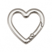 Onderdelen voor sleutelhanger hart Silver