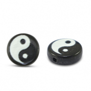Acryl letterkralen Yin & Yang Black-white