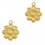 Bedels van Stainless steel Roestvrij staal (RVS) flower Gold