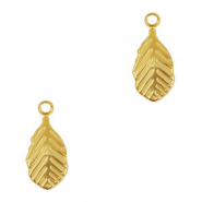 Bedels van Stainless steel Roestvrij staal (RVS) leaf Gold