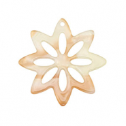 Hangers van resin flower Copper orange