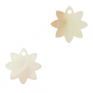 Hangers van resin flower Beige