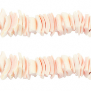 Schelp kralen chips Light peach