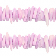Schelp kralen chips Light purple