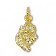 Brass TQ metaal bedels seashell Gold