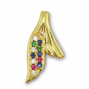 Brass TQ metaal bedels fin Gold-multicolor