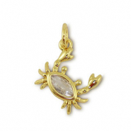 Brass TQ metaal bedels crab Gold