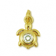 Brass TQ metaal bedels turtle Gold