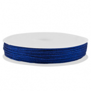 Macram&eacute; gevlochten draad 1mm Blue metallic