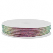 Macram&eacute; gevlochten draad 1mm Purple metallic