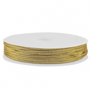Macram&eacute; gevlochten draad 1mm Gold metallic