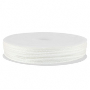 Macram&eacute; gevlochten draad 1mm White metallic