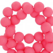4 mm kralen van acryl Neon pink