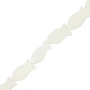 Schelp kralen fish Off white