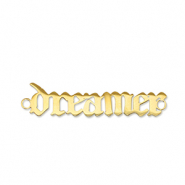 Bedels van Stainless steel Roestvrij staal (RVS) tussenstuk ''dreamer'' Gold