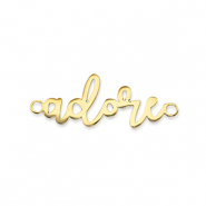 Bedels van Stainless steel Roestvrij staal (RVS) tussenstuk ''adore'' Gold