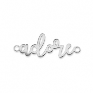 Bedels van Stainless steel Roestvrij staal (RVS) tussenstuk ''adore'' Silver