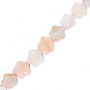 Schelp kralen flower Light pink