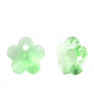 Hanger van Crystal glas flower Light green