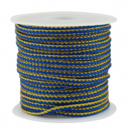 Trendy koord gevlochten 2.3mm Blue-gold