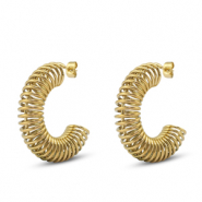 Oorbellen / oorstekers van Stainless steel Roestvrij staal (RVS) Gold