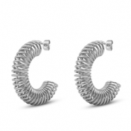 Oorbellen / oorstekers van Stainless steel Roestvrij staal (RVS) Silver